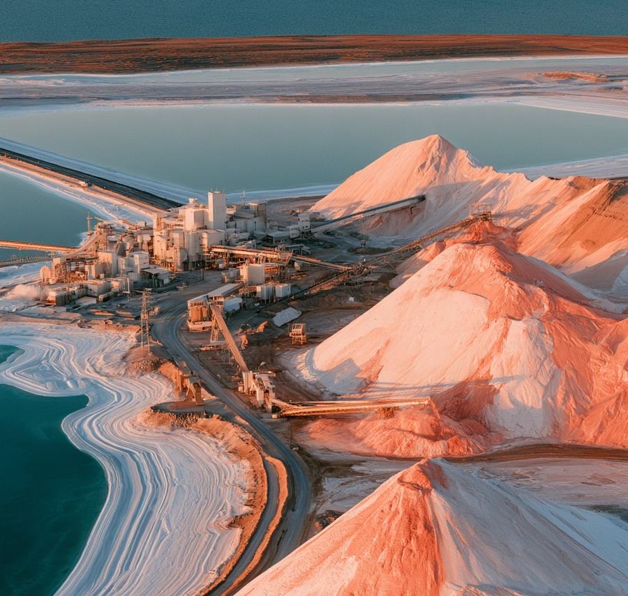 Arab Potash Potassium Chloride Plant (1 Mt/yr), AI-generated illustration