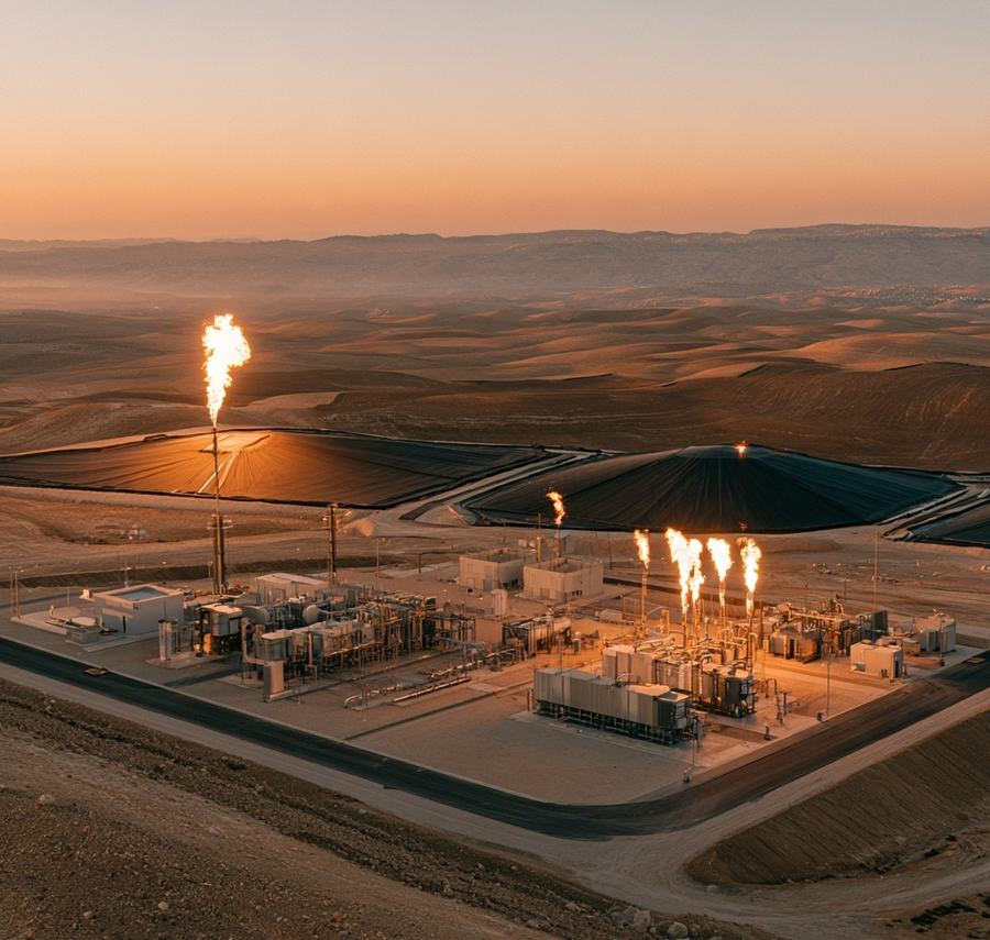 Ghabawi Landfill LFG-to-Energy (Cells 4 & 5), AI-generated illustration