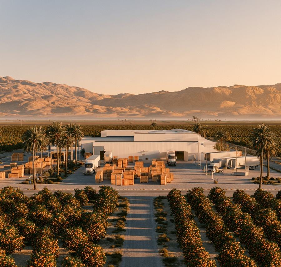 Jordan Valley Citrus and Vegetable Processing Centre, AI-generated illustration