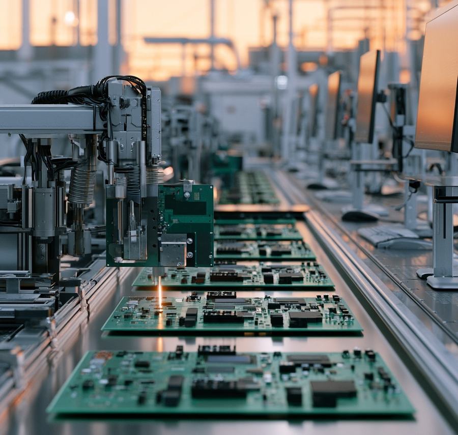 Printed Circuit Boards (PCBs) Manufacturing Facility, AI-generated illustration