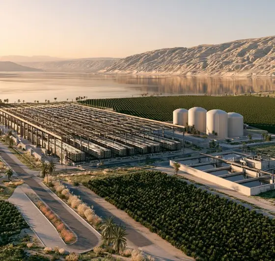 Abu Al-Zighan Desalination Plant Upgrade, AI-generated illustration