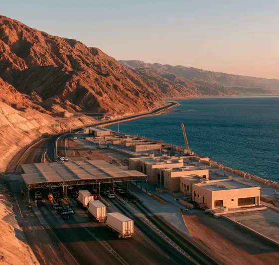 Al-Durra Border Centre Rehabilitation and Expansion, AI-generated illustration