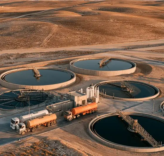 Al Ghabawi Septage Treatment Plant, AI-generated illustration