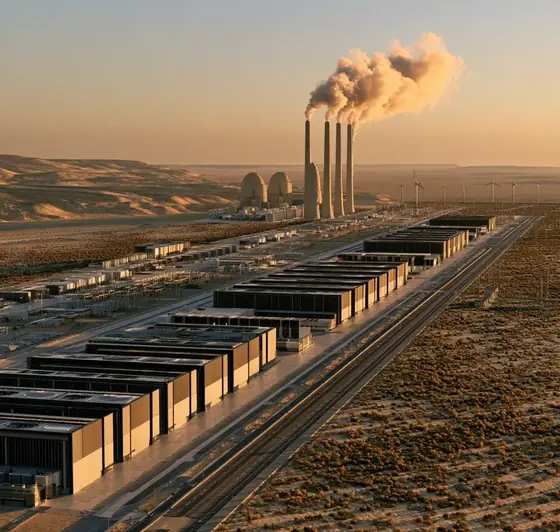 Al-Risha AI Data Center Campus (Mindstream), AI-generated illustration
