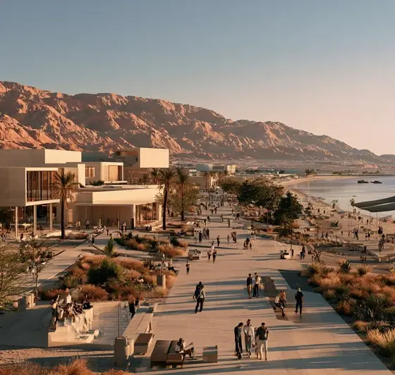 Al Yamaniyeh Creative & Tech District, AI-generated illustration
