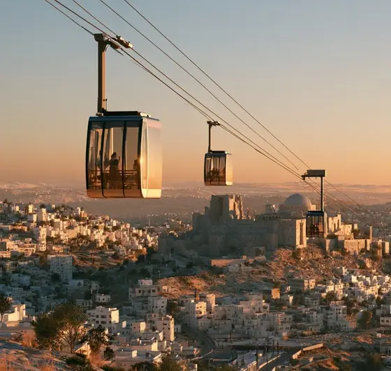 Amman Cable Car (Teleferic), AI-generated illustration