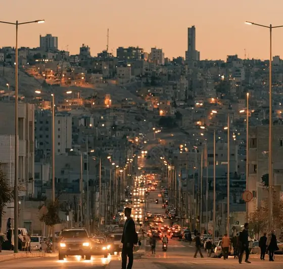 Amman LED Street Lighting (GAM), AI-generated illustration