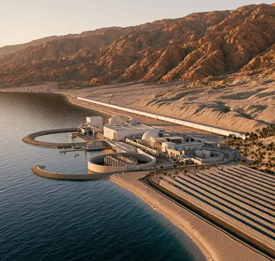 Aqaba–Amman Water Desalination & Conveyance Project (AAWDCP), AI-generated illustration