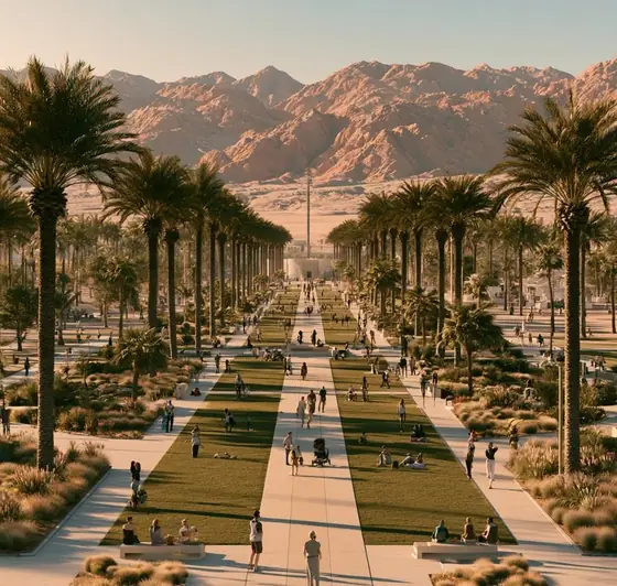 Aqaba City Park, AI-generated illustration