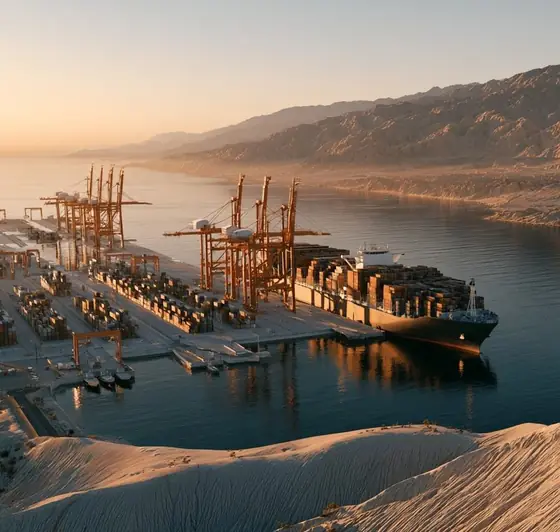 Aqaba Container Terminal (ACT) Concession & Expansion, AI-generated illustration