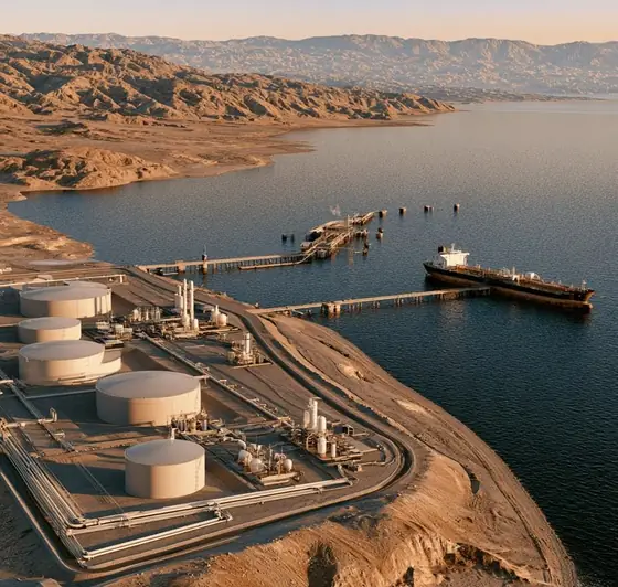 Aqaba Oil & Gas Terminal Facilities Development, AI-generated illustration