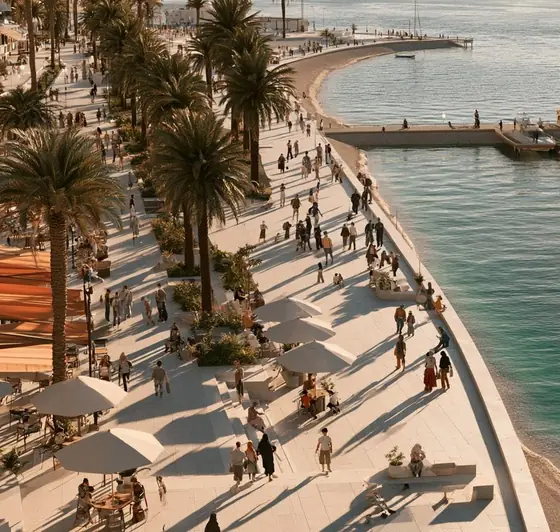 Aqaba Promenade, AI-generated illustration
