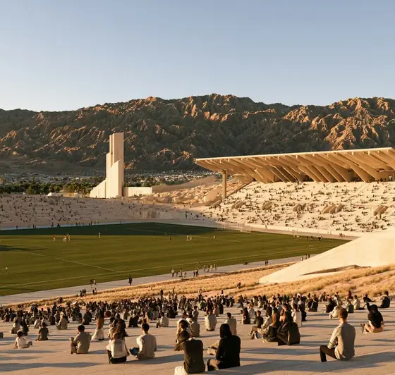 Aqaba Youth City Stadium, AI-generated illustration