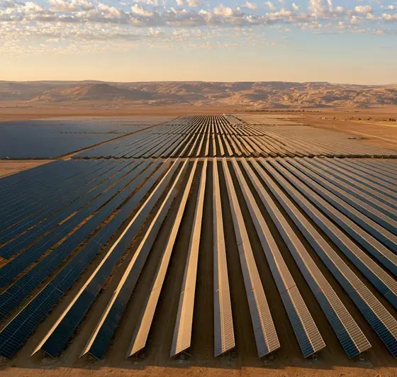 Baynouna Solar Power Plant (200 MW), AI-generated illustration