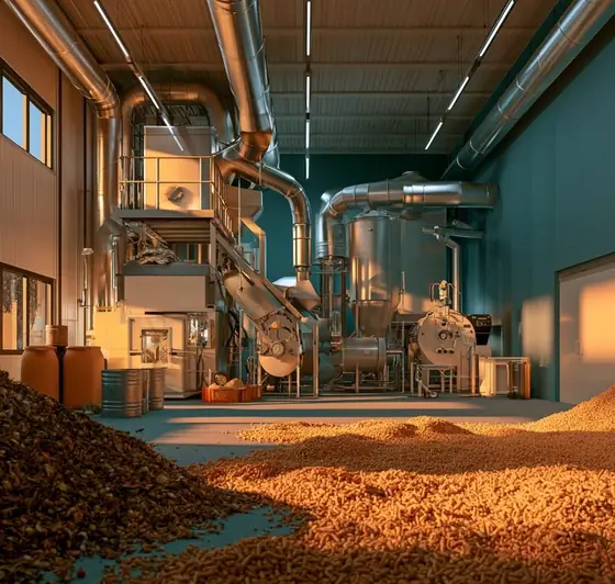 Food Waste to Fish Feed, AI-generated illustration