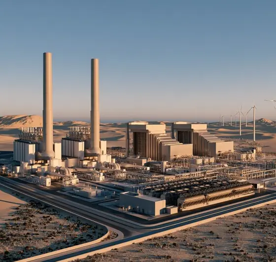 Etihad CCGT Gas Plant (IPP7, 700 MW), AI-generated illustration