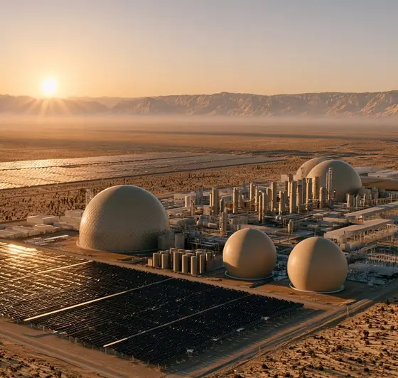 Green Ammonia/Hydrogen Plant (United Energy Group, China), AI-generated illustration
