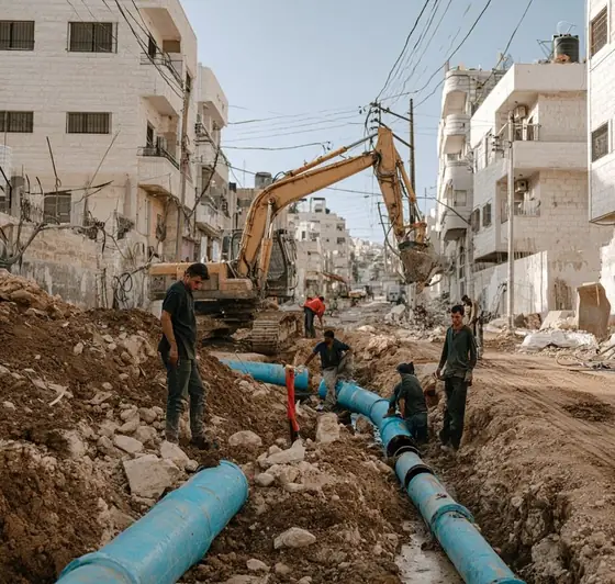 Irbid and Ramtha Water Network Rehabilitation (A2-C2), AI-generated illustration