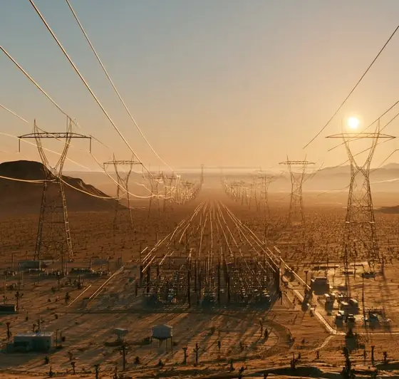 Jordan–Saudi Arabia Electricity Interconnection, AI-generated illustration