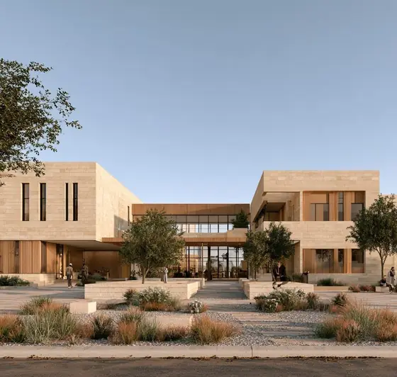Karak Hospital Outpatient Clinics, AI-generated illustration