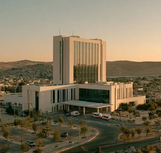 Madaba Government Hospital ("Al Mahaba"), AI-generated illustration