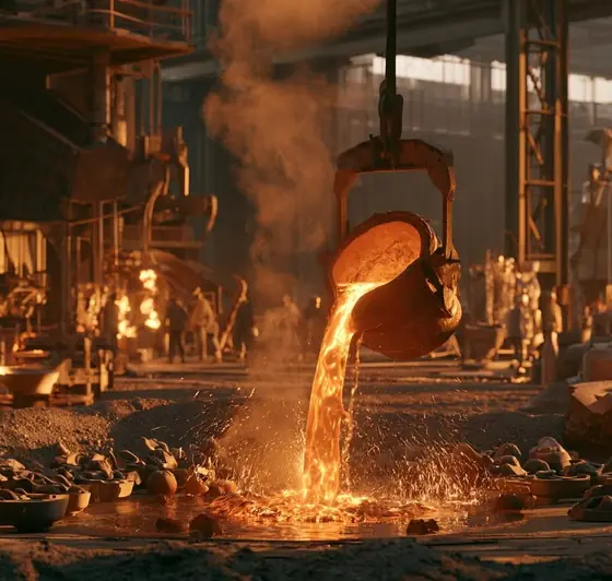 Metal Casting Facility, AI-generated illustration