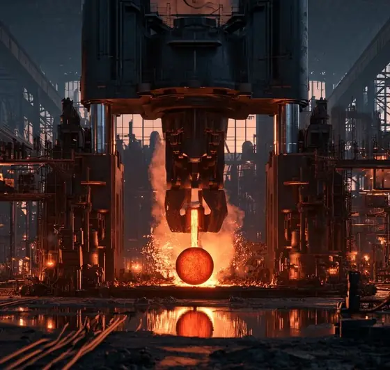 Metal Forging Facility, AI-generated illustration
