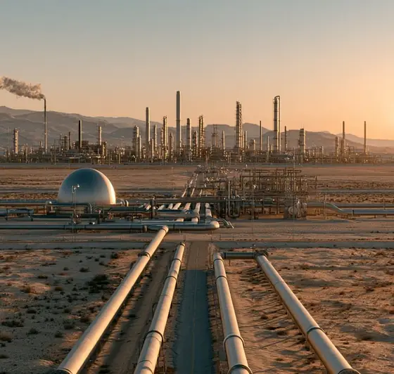 Muwaqqar & Al-Rawda Industrial Cities Gas Supply Lines, AI-generated illustration