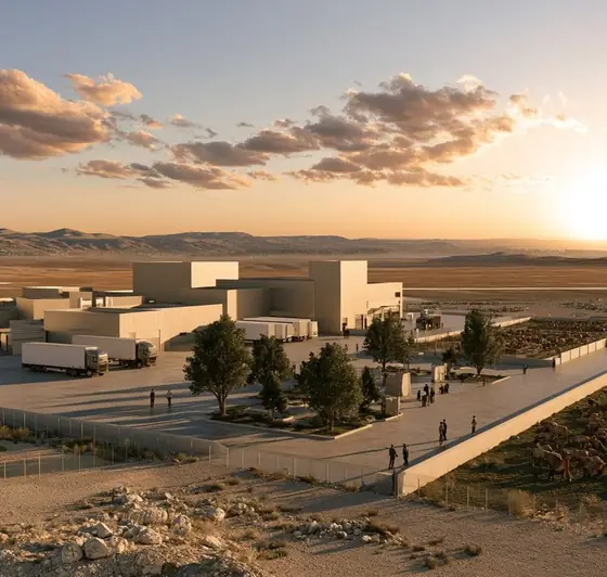 New Amman Slaughterhouse (Al-Madounah), AI-generated illustration