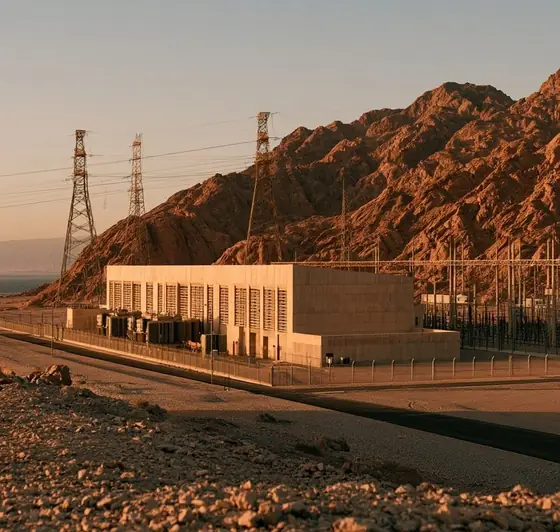 New Aqaba 400/132 kV GIS Substation, AI-generated illustration