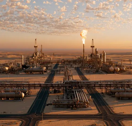 NPC Central Gas Terminal & Risha Field Development, AI-generated illustration