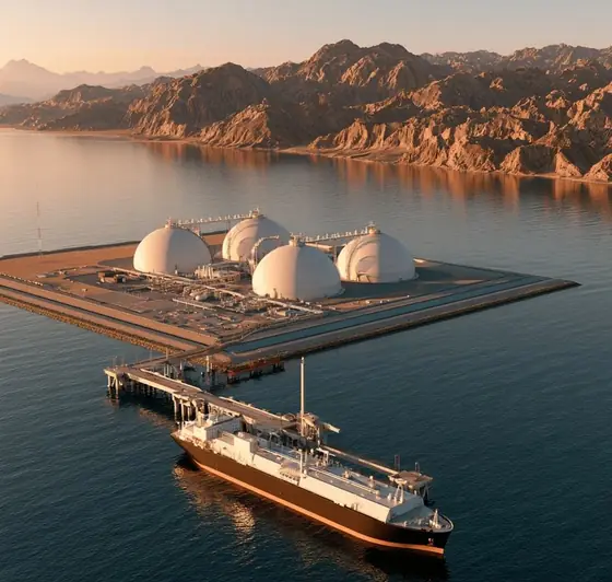 Sheikh Sabah LNG Terminal (Aqaba), AI-generated illustration