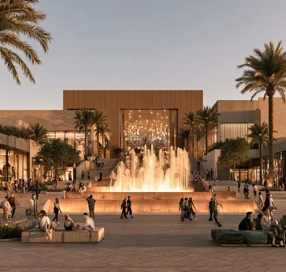 The Fountain Mall (Aqaba), AI-generated illustration