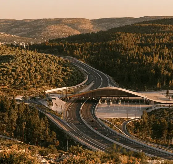 Amman–Ajloun Toll Road, AI-generated illustration