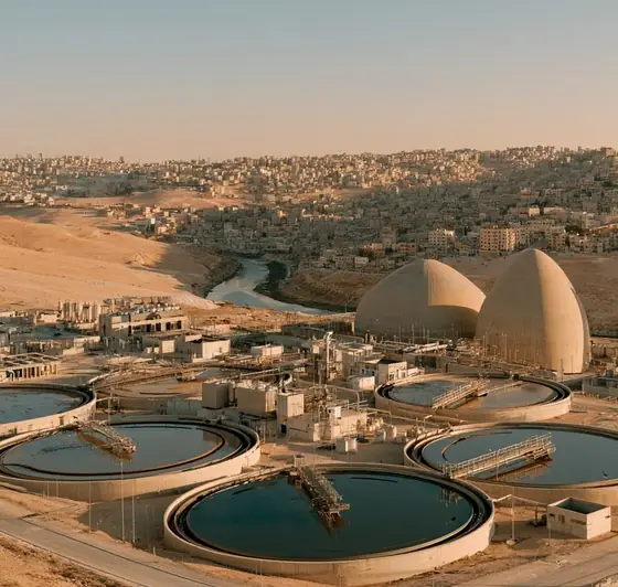 Wadi Zarqa Wastewater Treatment Plant (Phase 1), AI-generated illustration