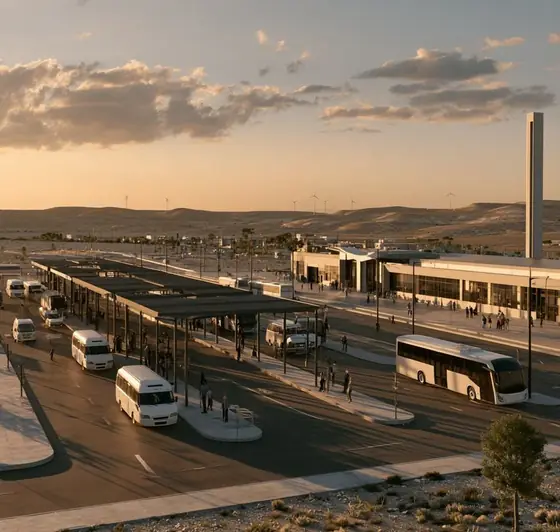 Zarqa Public Transport Terminal, AI-generated illustration